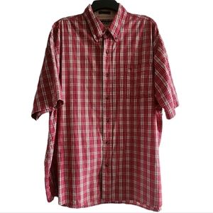 Wrangler Hero Red Plaid Button Down Shirt